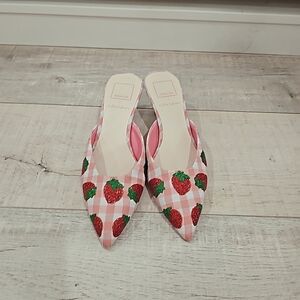 Dolce Vita & For Love & Lemons Strawberries Kitten Heels - Size 6